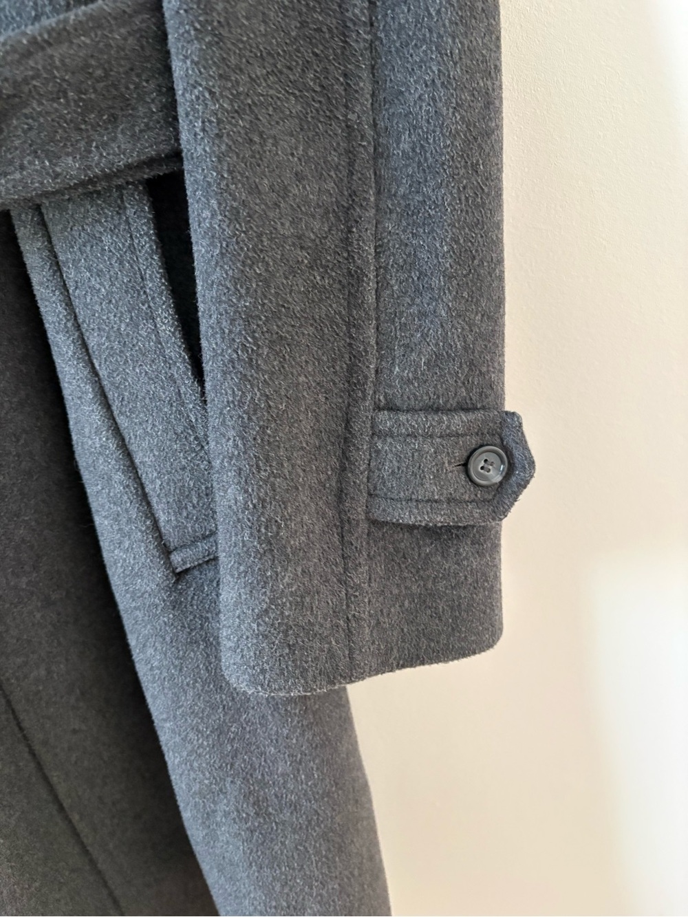 Vintage Wool Cashmere Oversized Coat Size 44 XL Italian Fabric Heavyweight Fall - Picture 10 of 16